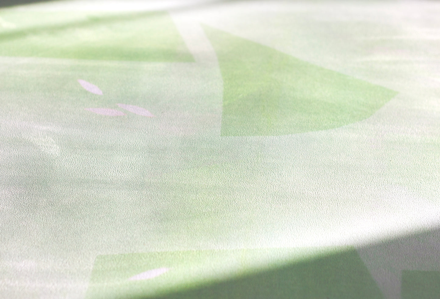 Close-up detail of Algae Forest eco yoga mat vegan suede surface and natural rubber base by Hannah Chloe