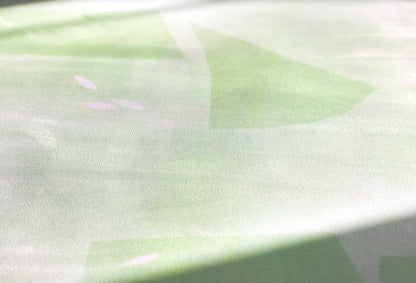 Close-up detail of Algae Forest eco yoga mat vegan suede surface and natural rubber base by Hannah Chloe